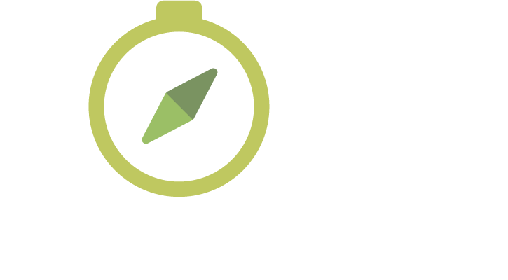 Logo for Nobel explorers - a green compass.